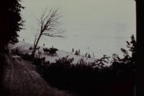 Looking down old beach road at beach